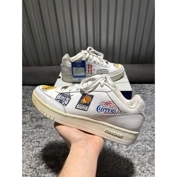 Vintage Reebok Downtime Low NBA Sneakers Western Conference Size 8.5 White
